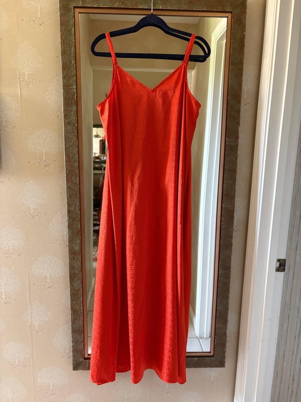 Vince Camuto Orange Spaghetti Strap Maxi Dress